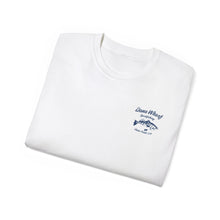 Load image into Gallery viewer, Dana Wharf Sportfishing Unisex Ultra Cotton Tee - White & Navy