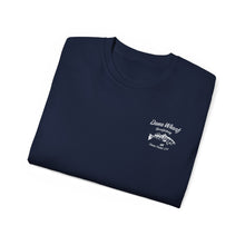 Load image into Gallery viewer, Dana Wharf Sportfishing Unisex Ultra Cotton Tee - White & Navy