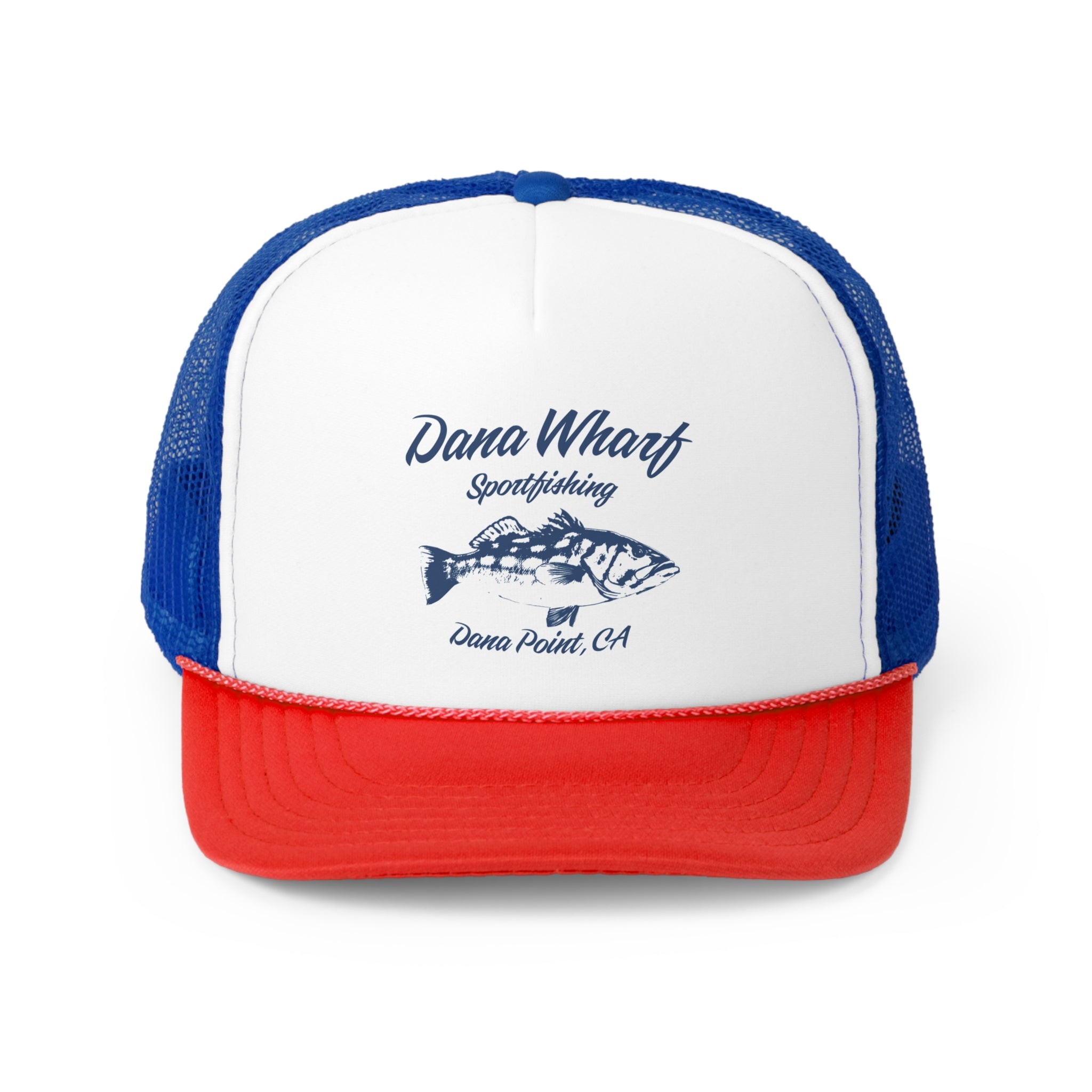 Dana Wharf Sportfishing Trucker Caps Blue/Red / One Size